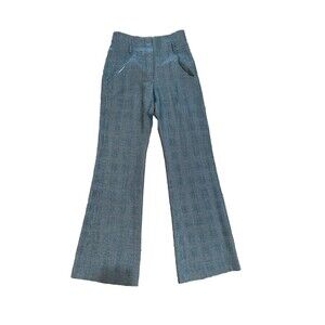 Zenobia Womens Extra High Rise Flare Academia Plaid Trousers Size 4 Excellent